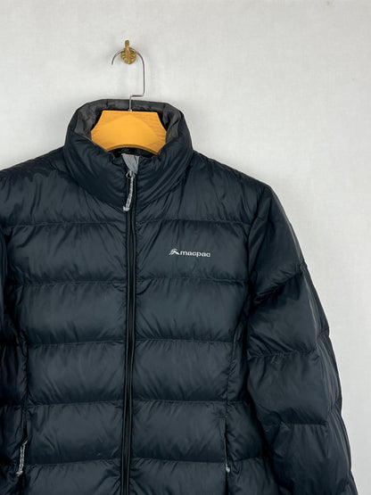 Macpac Duck Down Puffer Jacket – Black & Grey