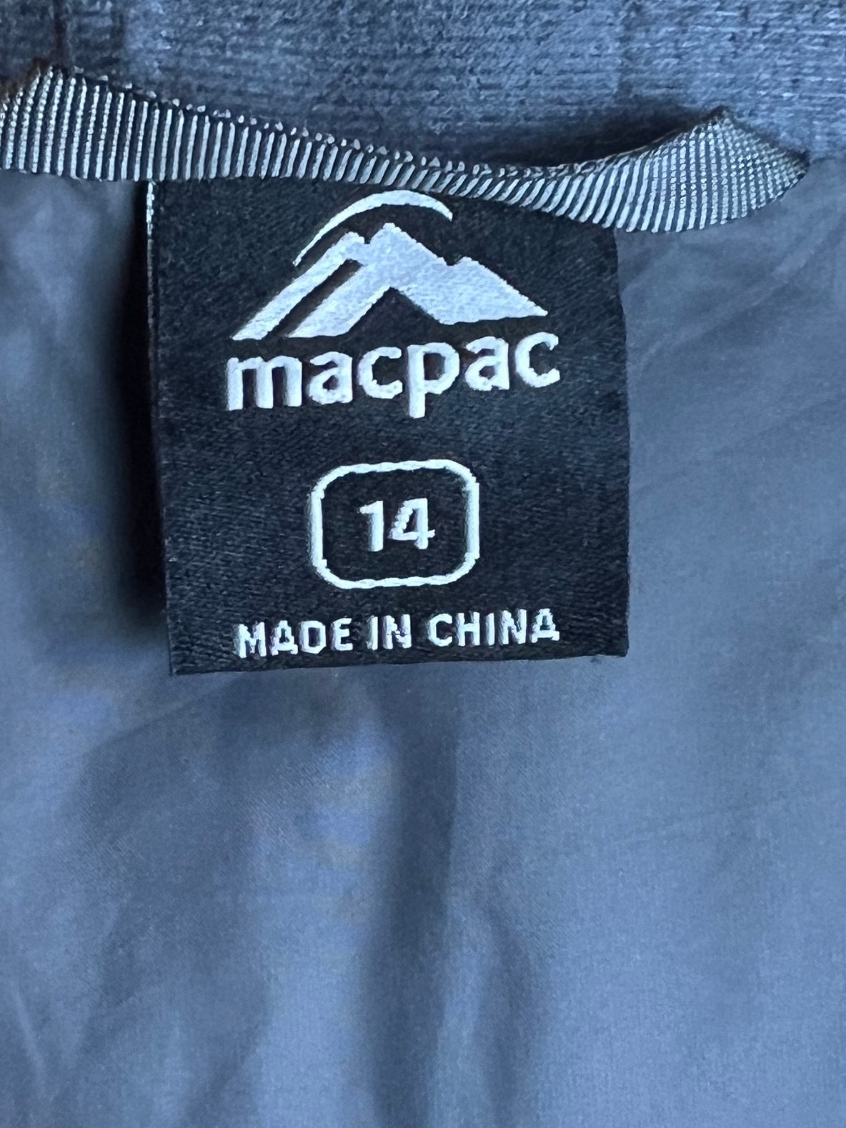 Macpac Duck Down Puffer Jacket – Black & Grey