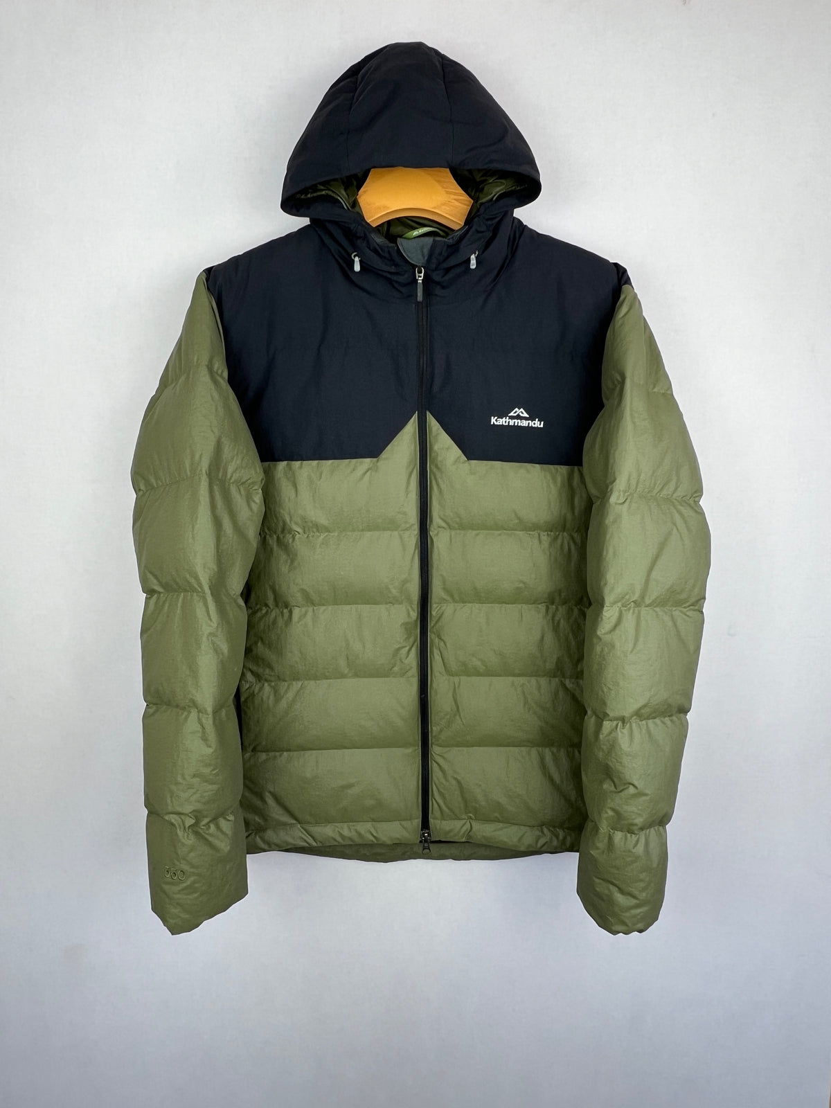 Kathmandu Epiq Hooded Duck Down Jacket – Olive Green & Black