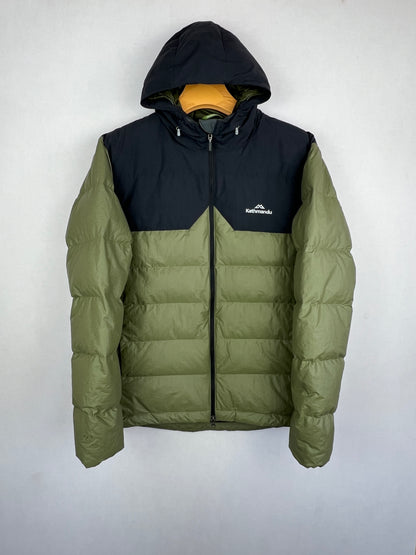 Kathmandu Epiq Hooded Duck Down Jacket – Olive Green & Black