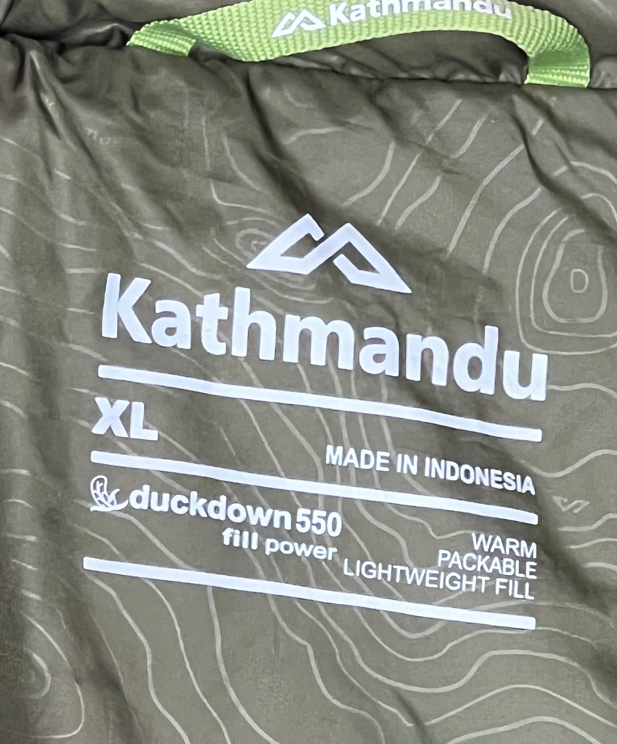 Kathmandu Epiq Hooded Duck Down Jacket – Olive Green & Black