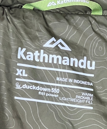 Kathmandu Epiq Hooded Duck Down Jacket – Olive Green & Black