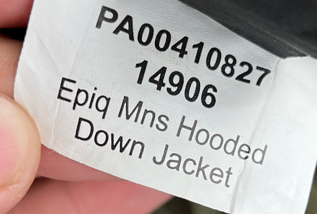 Kathmandu Epiq Hooded Duck Down Jacket – Olive Green & Black