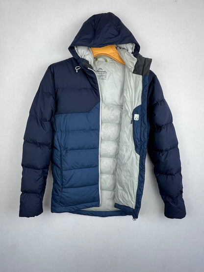 Kathmandu Pertex 550 Fill Duck Down Hooded Jacket – Navy Blue & Grey