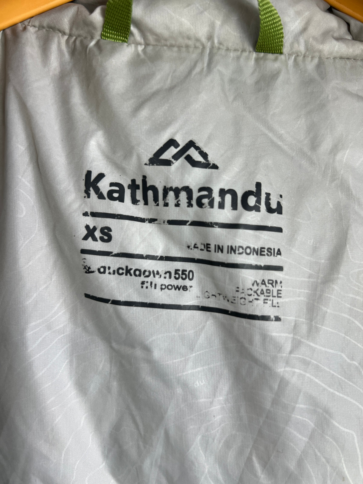 Kathmandu Pertex 550 Fill Duck Down Hooded Jacket – Navy Blue & Grey