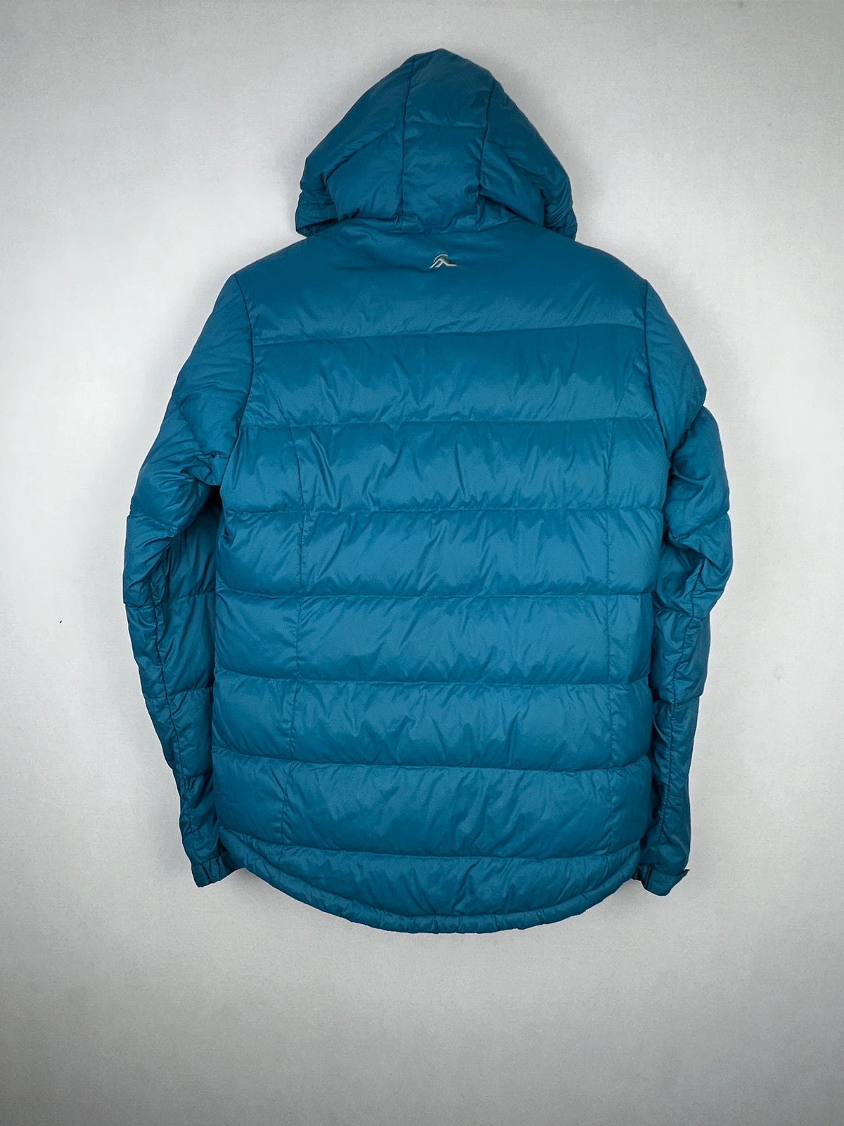 Macpac Halo Hooded Duck Down Jacket – Teal Blue & Grey