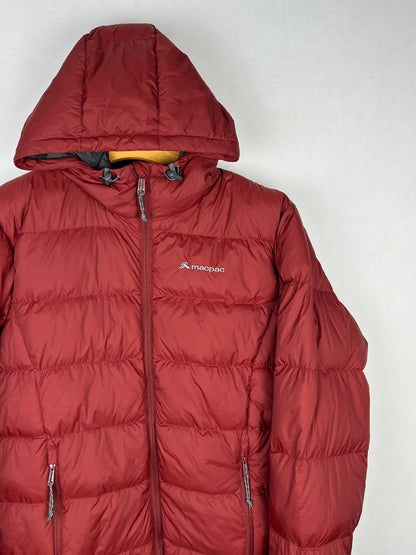 Macpac Halo Hooded Duck Down Jacket V2 – Maroon Red & Grey