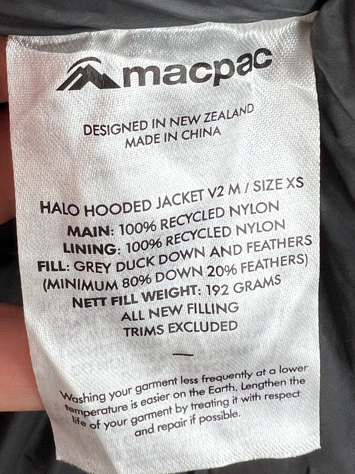 Macpac Halo Hooded Duck Down Jacket V2 – Maroon Red & Grey
