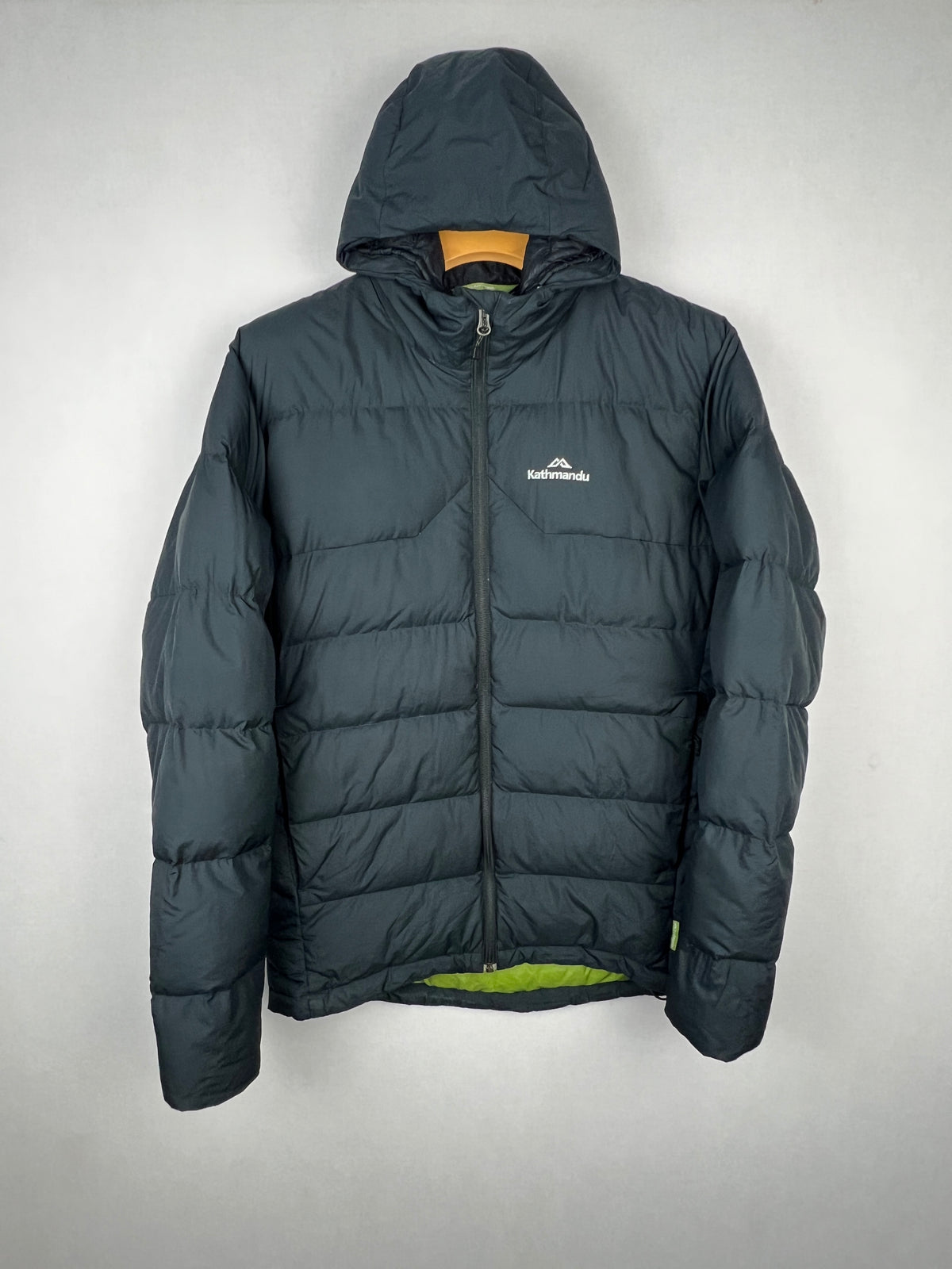 Kathmandu 600 Fill Down Hooded Puffer Jacket – Black & Green