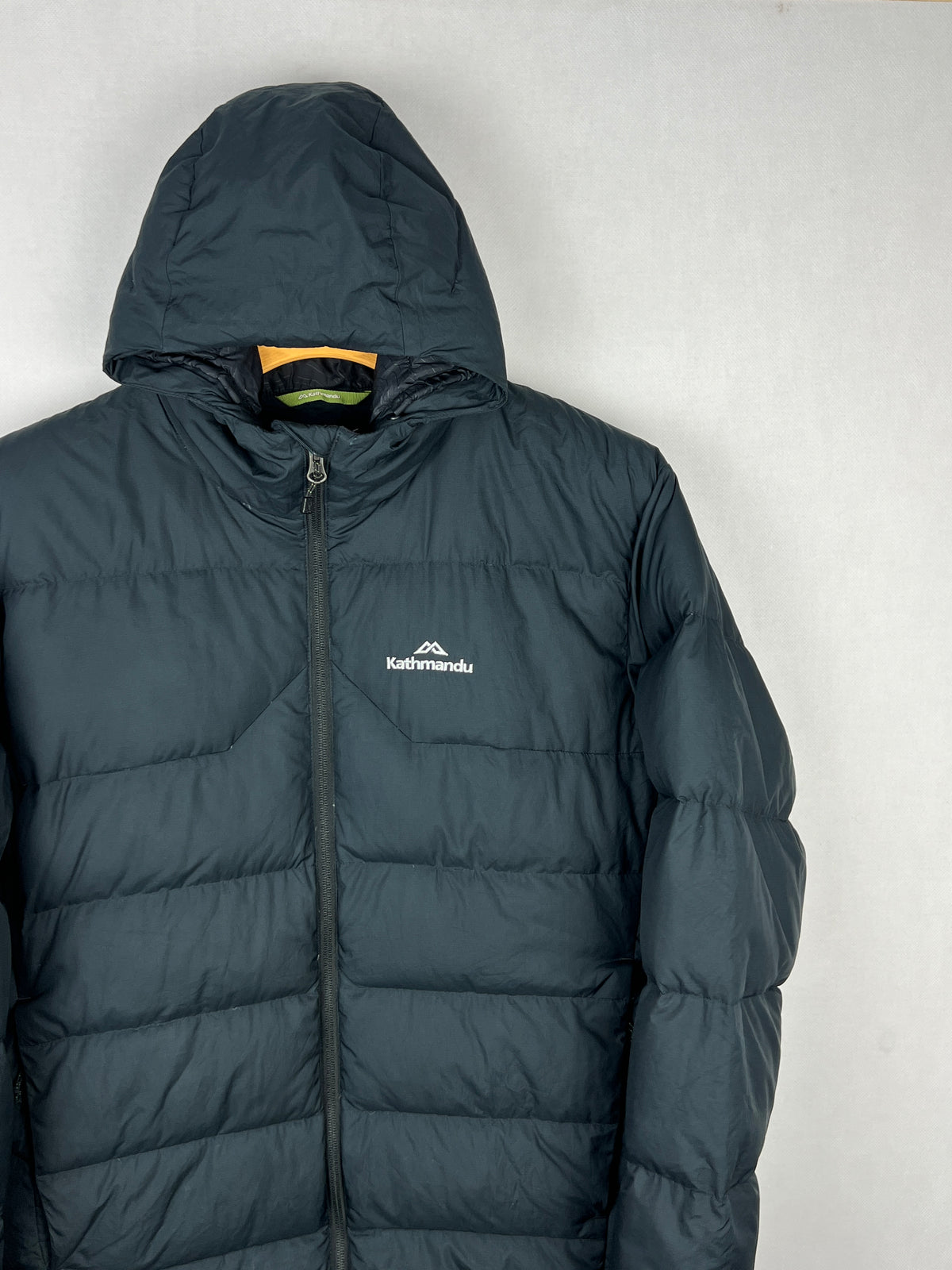 Kathmandu 600 Fill Down Hooded Puffer Jacket – Black & Green