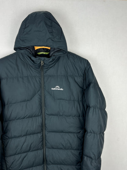 Kathmandu 600 Fill Down Hooded Puffer Jacket – Black & Green
