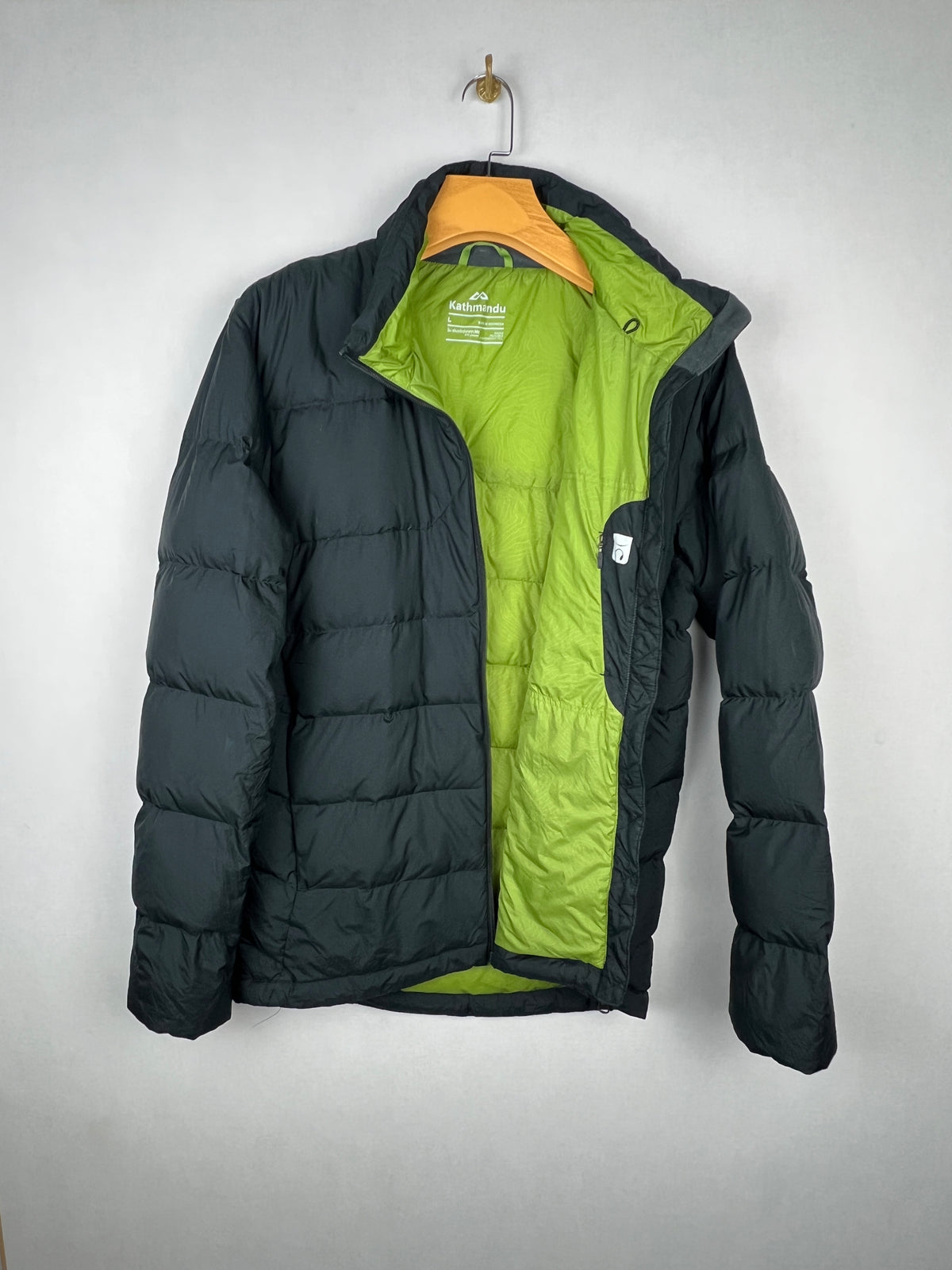 Kathmandu 550 Fill Duck Down Puffer Jacket – Black & Green