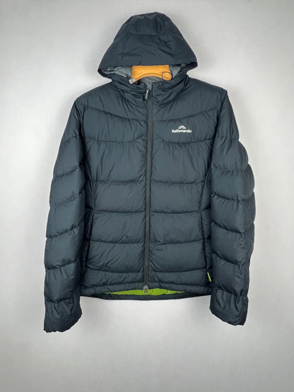 Kathmandu Pertex 550 Fill Duck Down Hooded Jacket – Black & Green