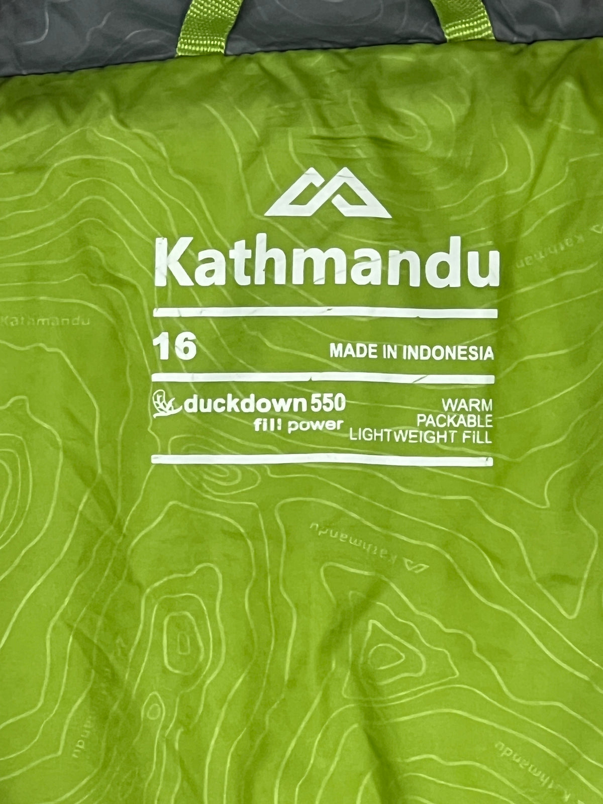 Kathmandu Pertex 550 Fill Duck Down Hooded Jacket – Black & Green