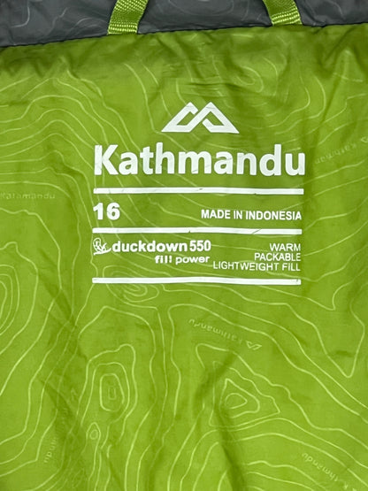 Kathmandu Pertex 550 Fill Duck Down Hooded Jacket – Black & Green