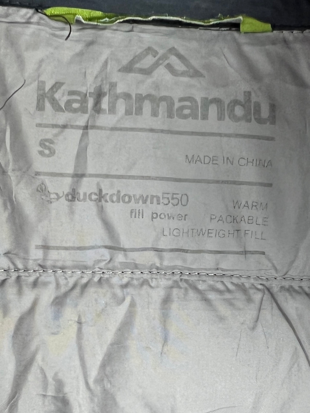Kathmandu 550 Fill Duck Down Puffer Jacket – Black & Grey