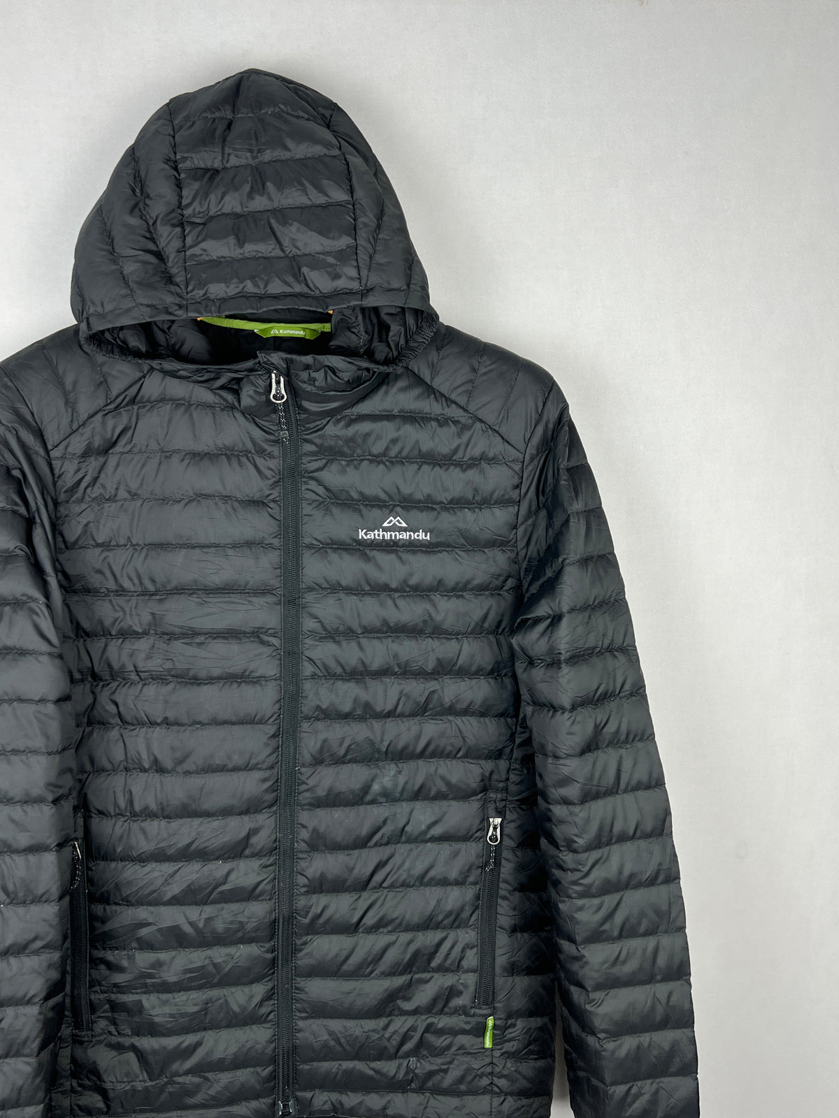 Kathmandu 600 Fill Duck Down Hooded Puffer Jacket – Black
