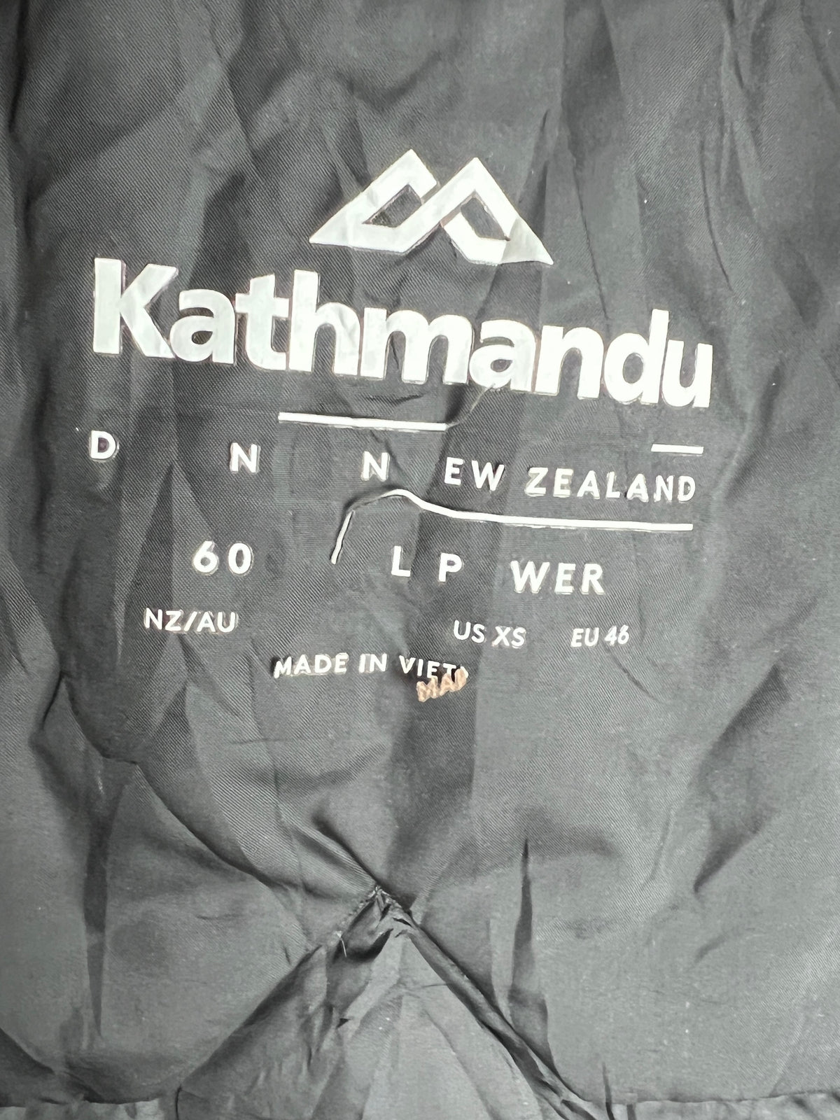 Kathmandu 600 Fill Duck Down Hooded Puffer Jacket – Black