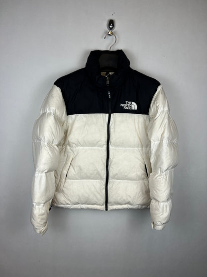 The North Face Nuptse Down Puffer Jacket – White/Black