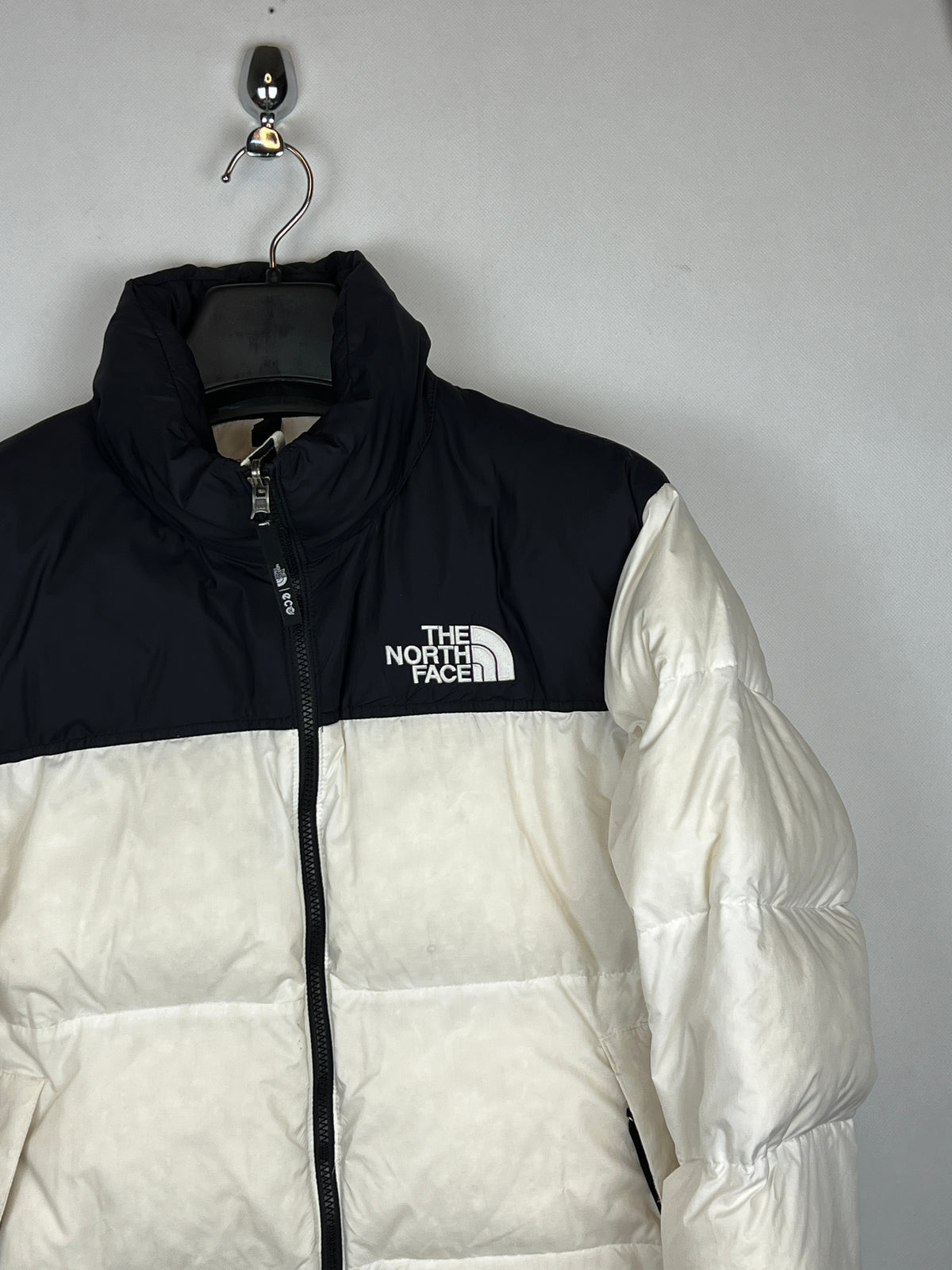 The North Face Nuptse Down Puffer Jacket – White/Black