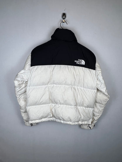 The North Face Nuptse Down Puffer Jacket – White/Black