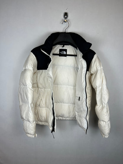 The North Face Nuptse Down Puffer Jacket – White/Black