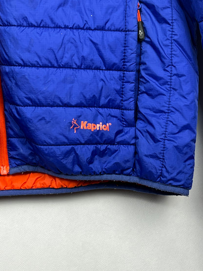 Kapriol Hooded Puffer Jacket – Royal Blue/Orange
