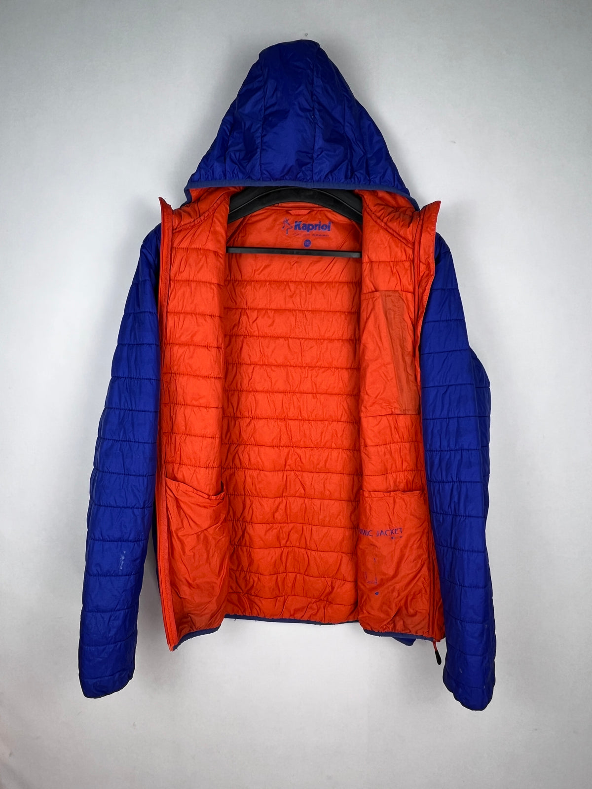 Kapriol Hooded Puffer Jacket – Royal Blue/Orange