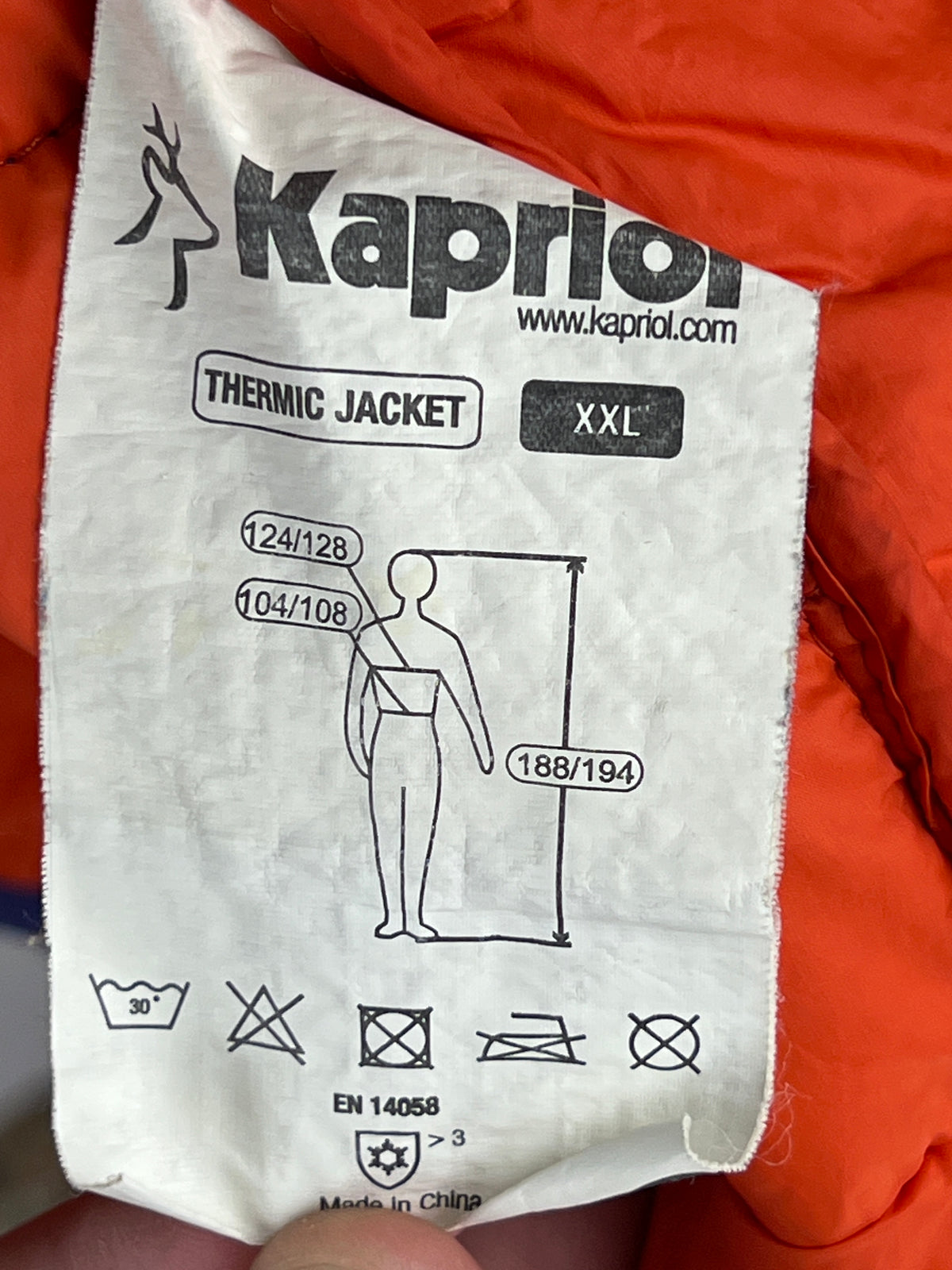 Kapriol Hooded Puffer Jacket – Royal Blue/Orange