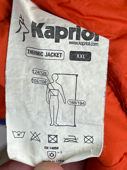 Kapriol Hooded Puffer Jacket – Royal Blue/Orange