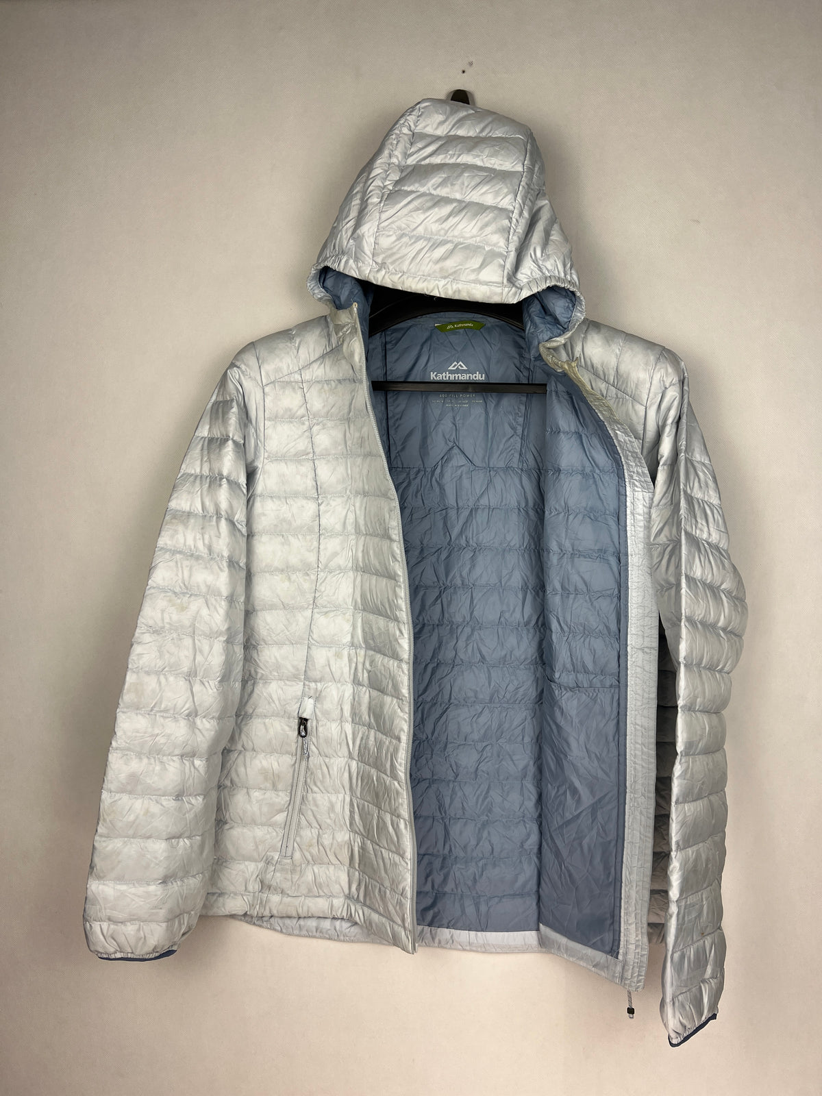 Kathmandu 600 Fill Hooded Down Puffer Jacket – Ice Blue