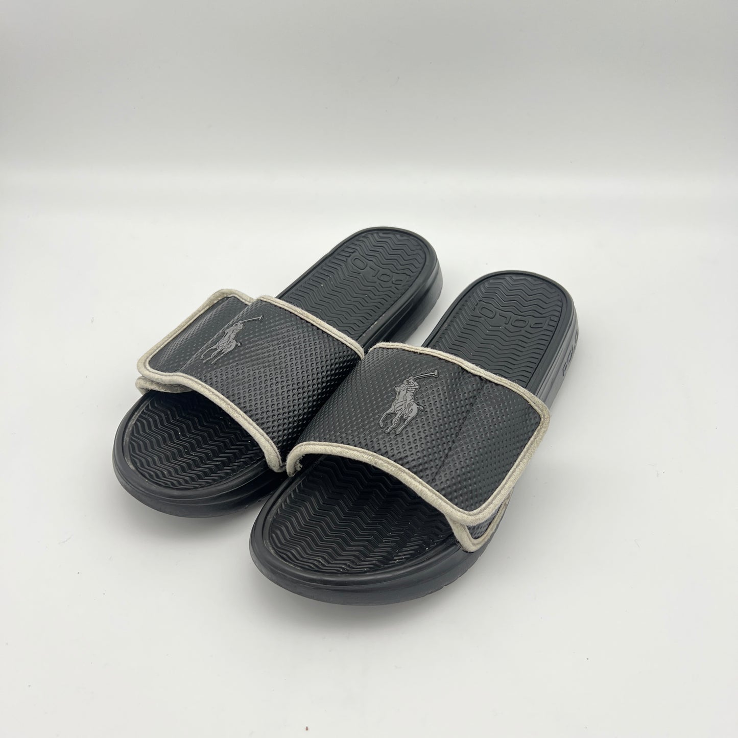 Polo Ralph Lauren Slides – Black Adjustable Slippers