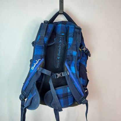 Satch Pack School Backpack - Blue Crush Checkered Pattern | 30L