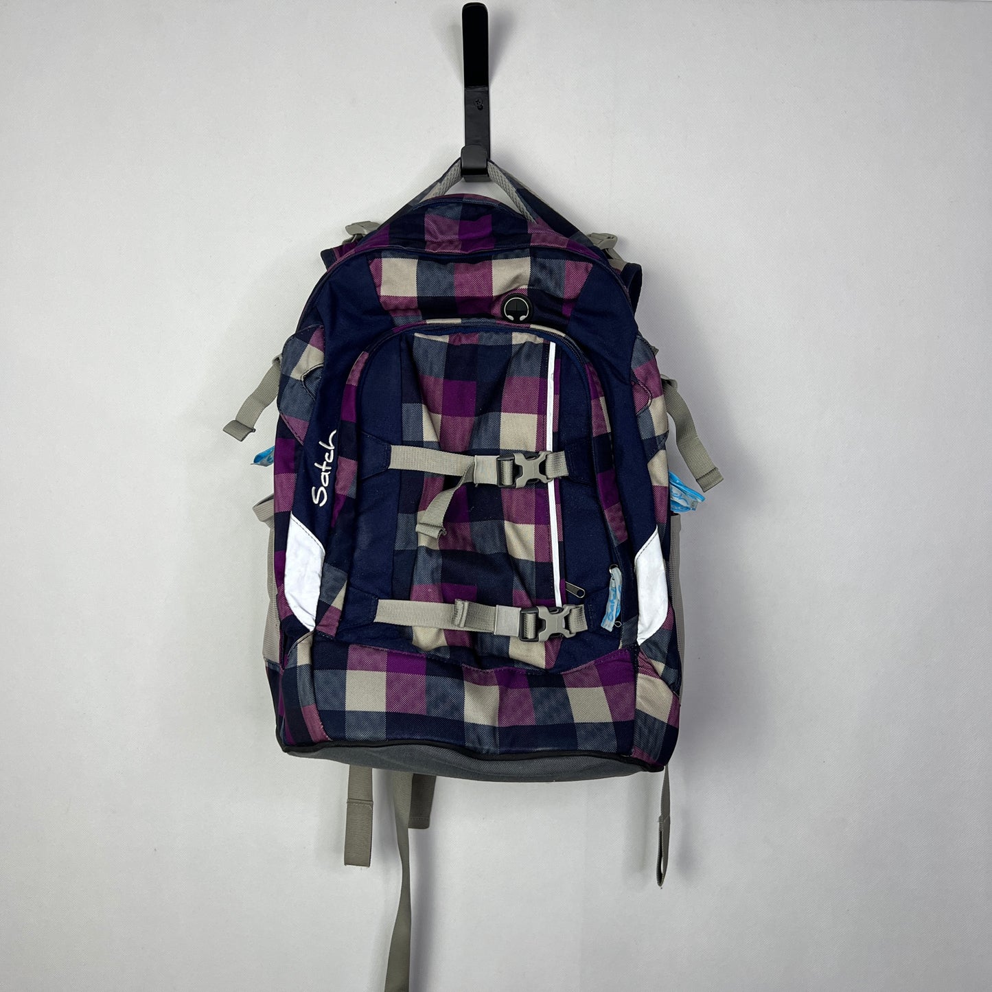 Satch Pack Schulrucksack Purple Check 30 Liter
