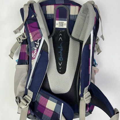 Satch Pack Schulrucksack Purple Check 30 Liter