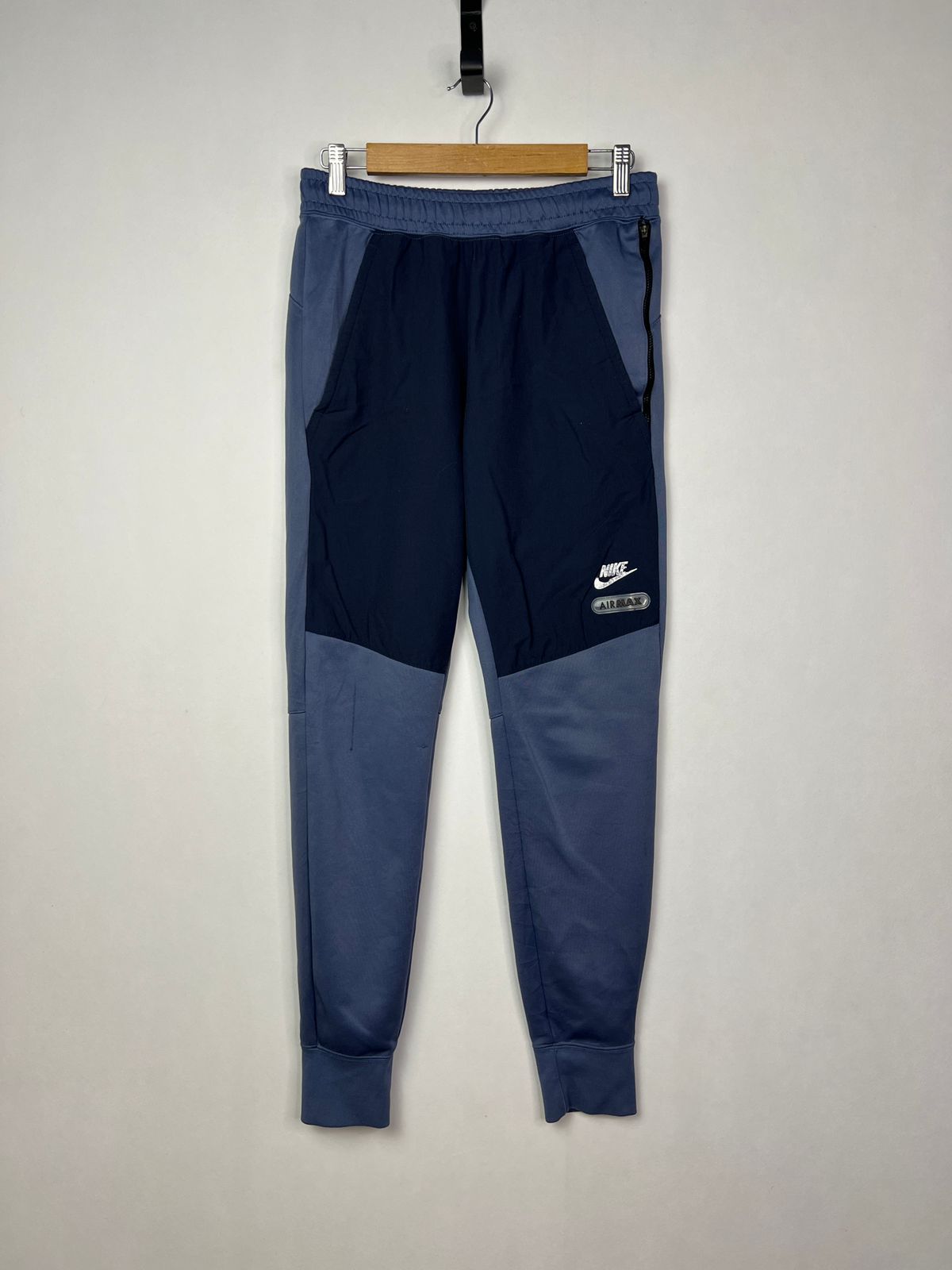 Nike Air Max Men's Fleece Track Trousers Two-Tone Navy Blue