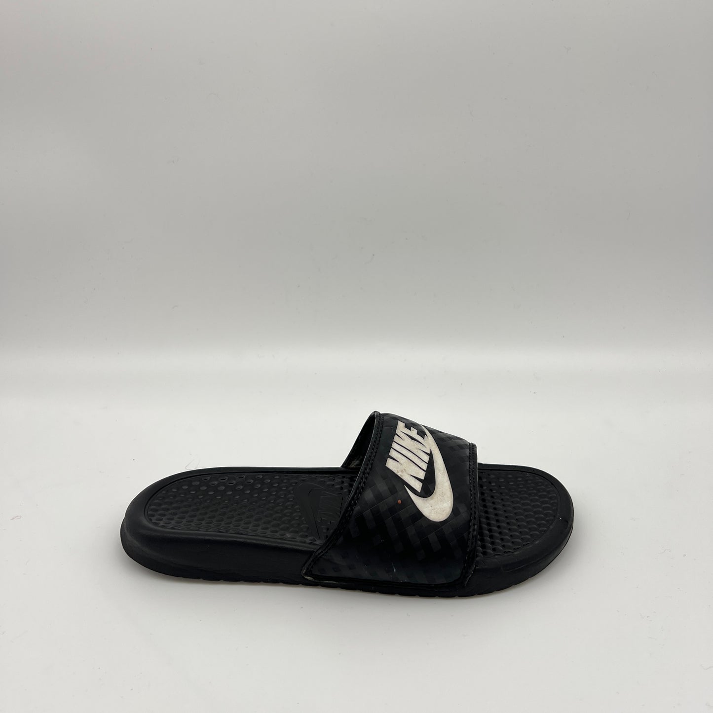 Nike Benassi JDI Slide Sandals in Black & White