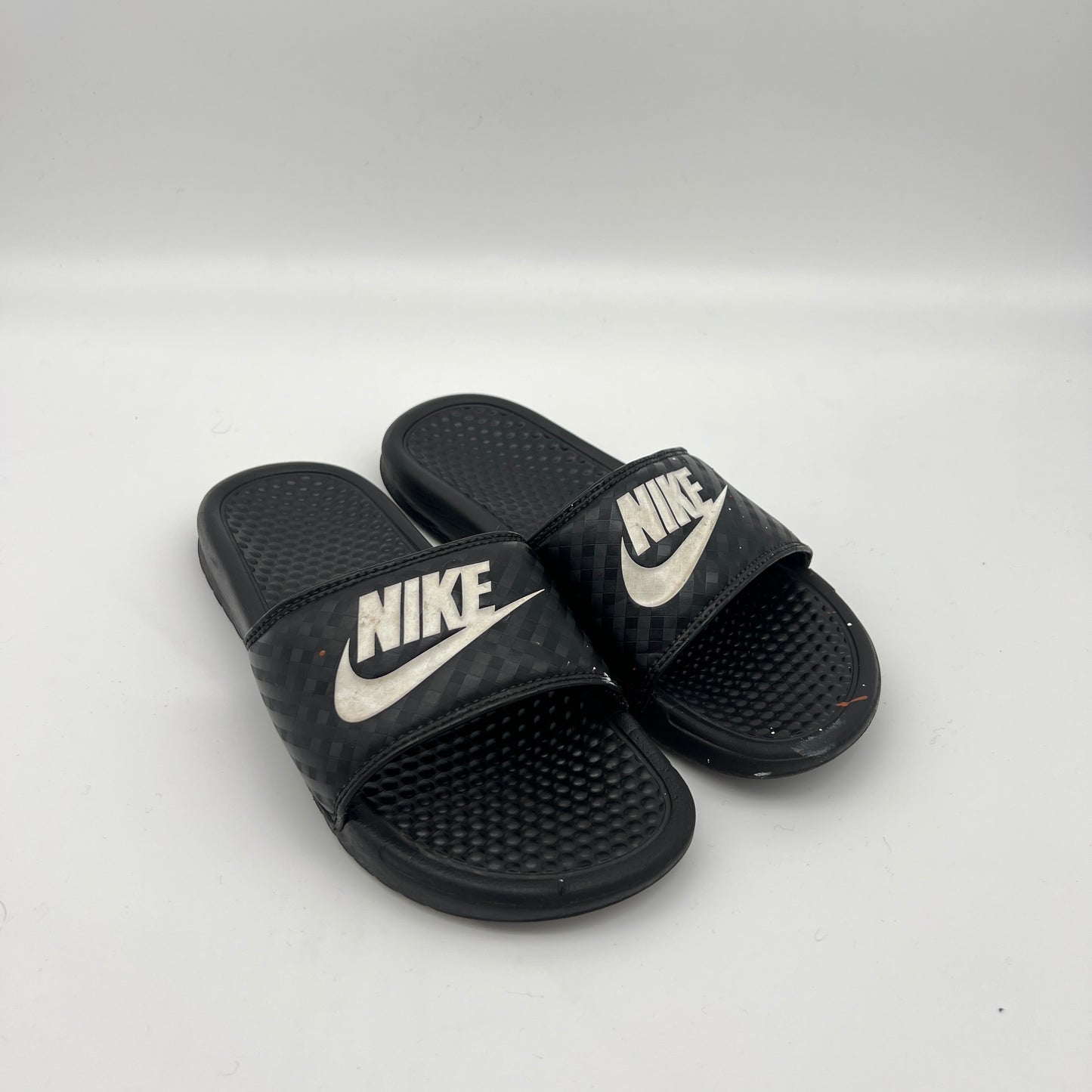 Nike Benassi JDI Slide Sandals in Black & White