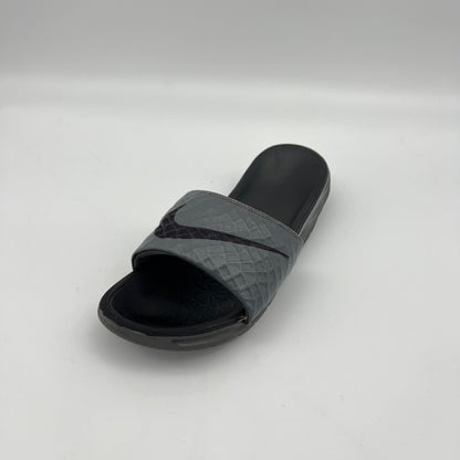 Gray slide sandal on a white background