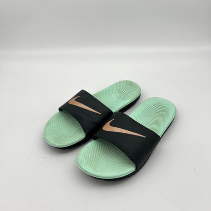 Original Kawa Slide Sandals in Mint Green & Black