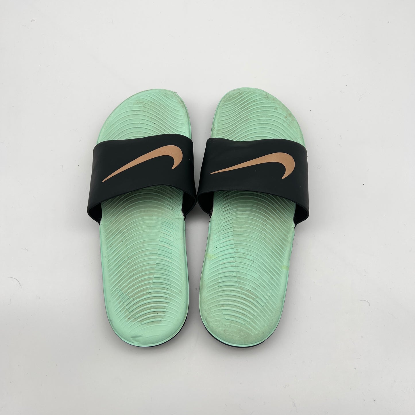 Nike Kawa Slide Sandals in Mint Green & Black