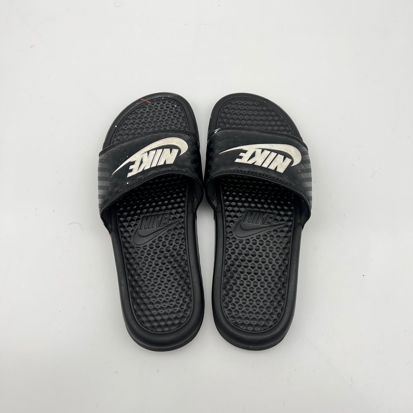 Nike Benassi JDI Slide Sandals in Black & White