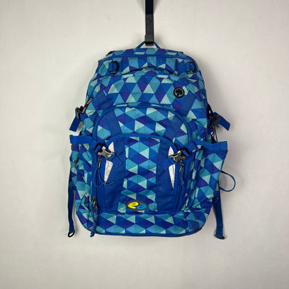 Take It Easy Blue Geometric School Backpack