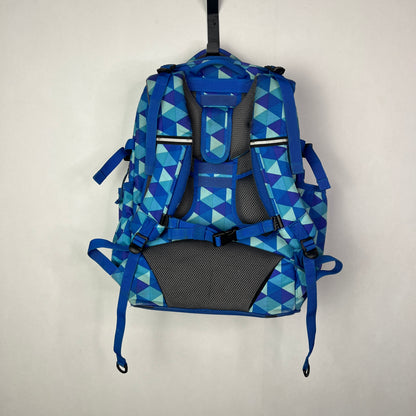 Take It Easy Blue Geometric School Backpack