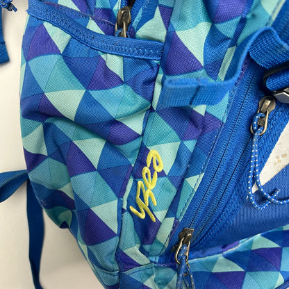 Take It Easy Blue Geometric School Backpack