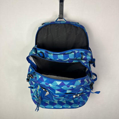 Take It Easy Blue Geometric School Backpack