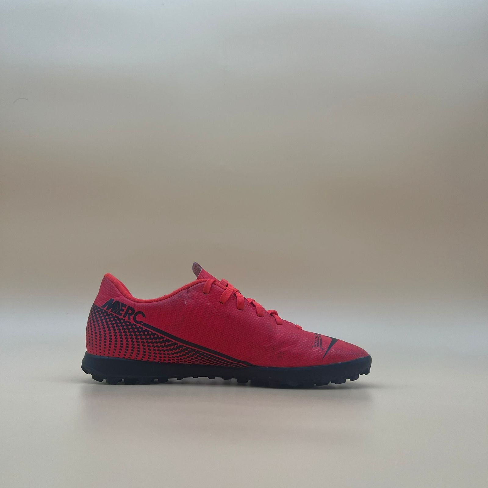 Nike Mercurial Vapor 13 Club TF soccer shoes in laser crimson red and black with turf outsole