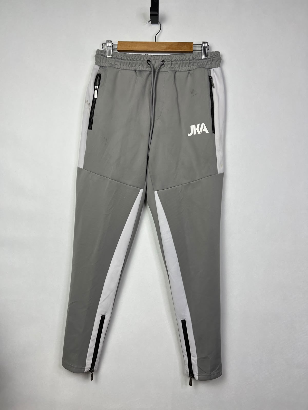 JKA Grey Striped Track Trousers