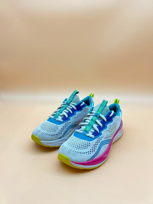 Skechers Women's Running Shoe - Turquoise/Pink/Yellow