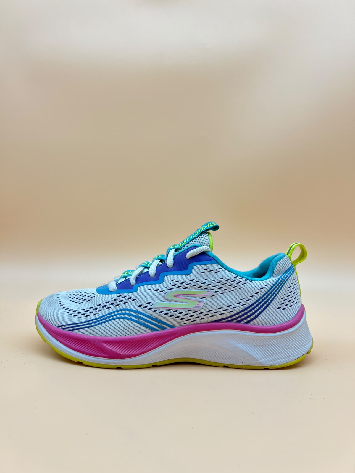 Skechers Women's Running Shoe - Turquoise/Pink/Yellow